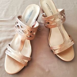 Gold Wedge Heels by London Fog